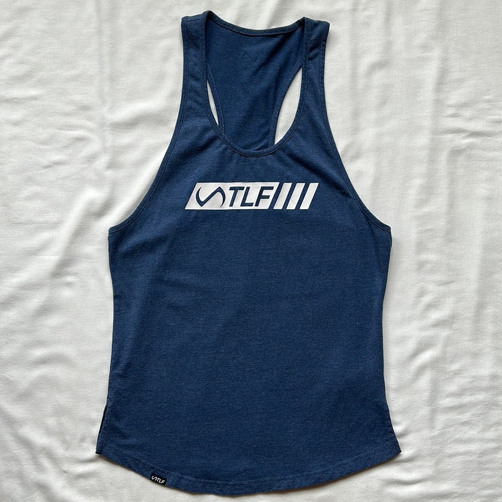 TLF Take Life Further Blue Motion Stringer Tank Top